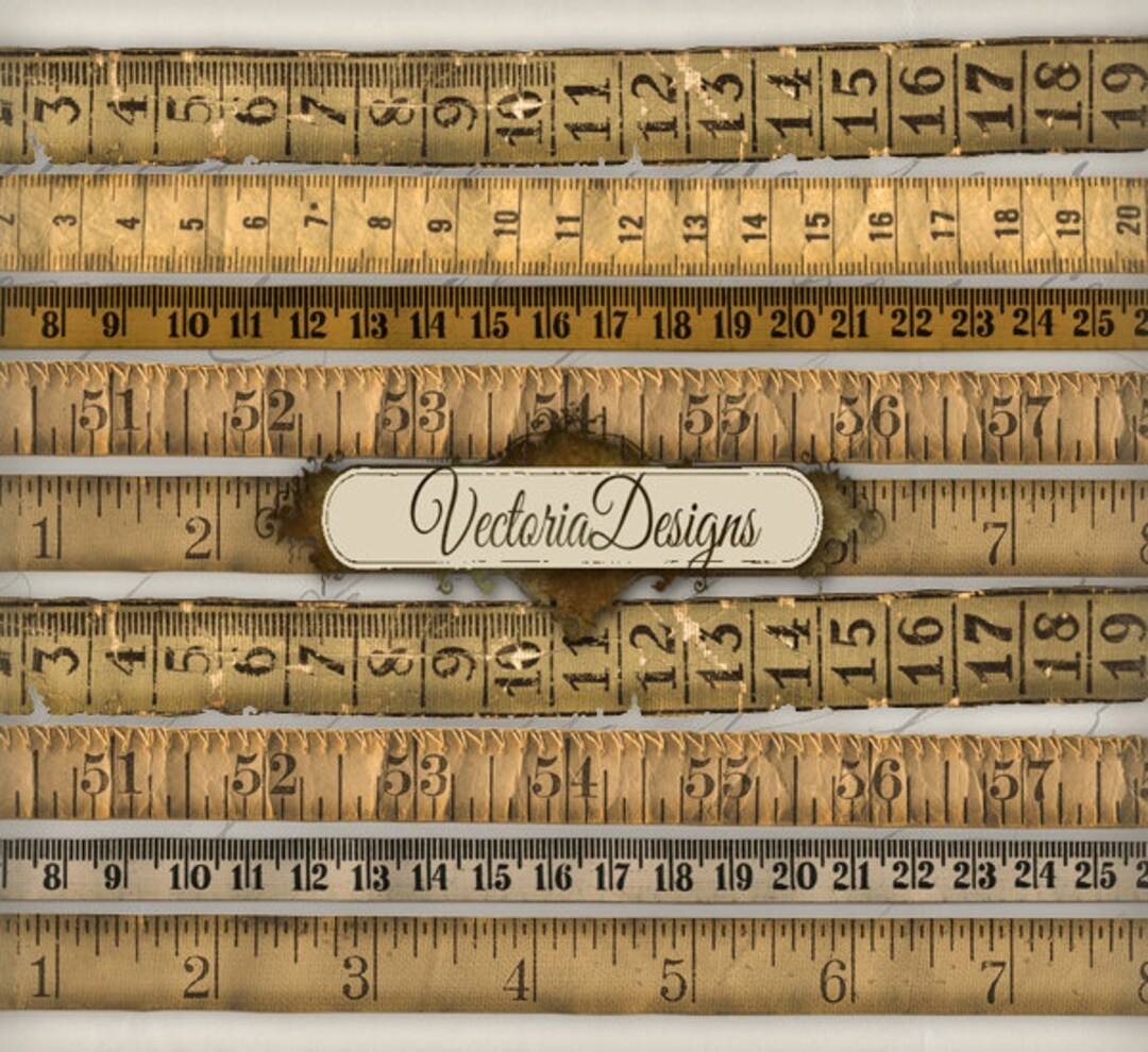 Vintage Tape Measure Old Tape Measure Digital Collage Sheets Digital Tape Paper Tape Measure Massband Paper Ephemera Art 000271 Etsy