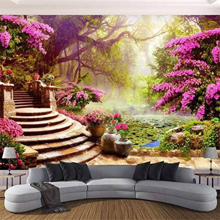 Wall Pictures Custom 4D Wallpaper Plant Series Garden Forest Art Print Wall Painting Poster Picture Photo
