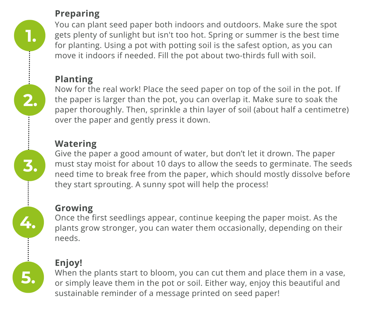 Printable Seed Paper Instructions