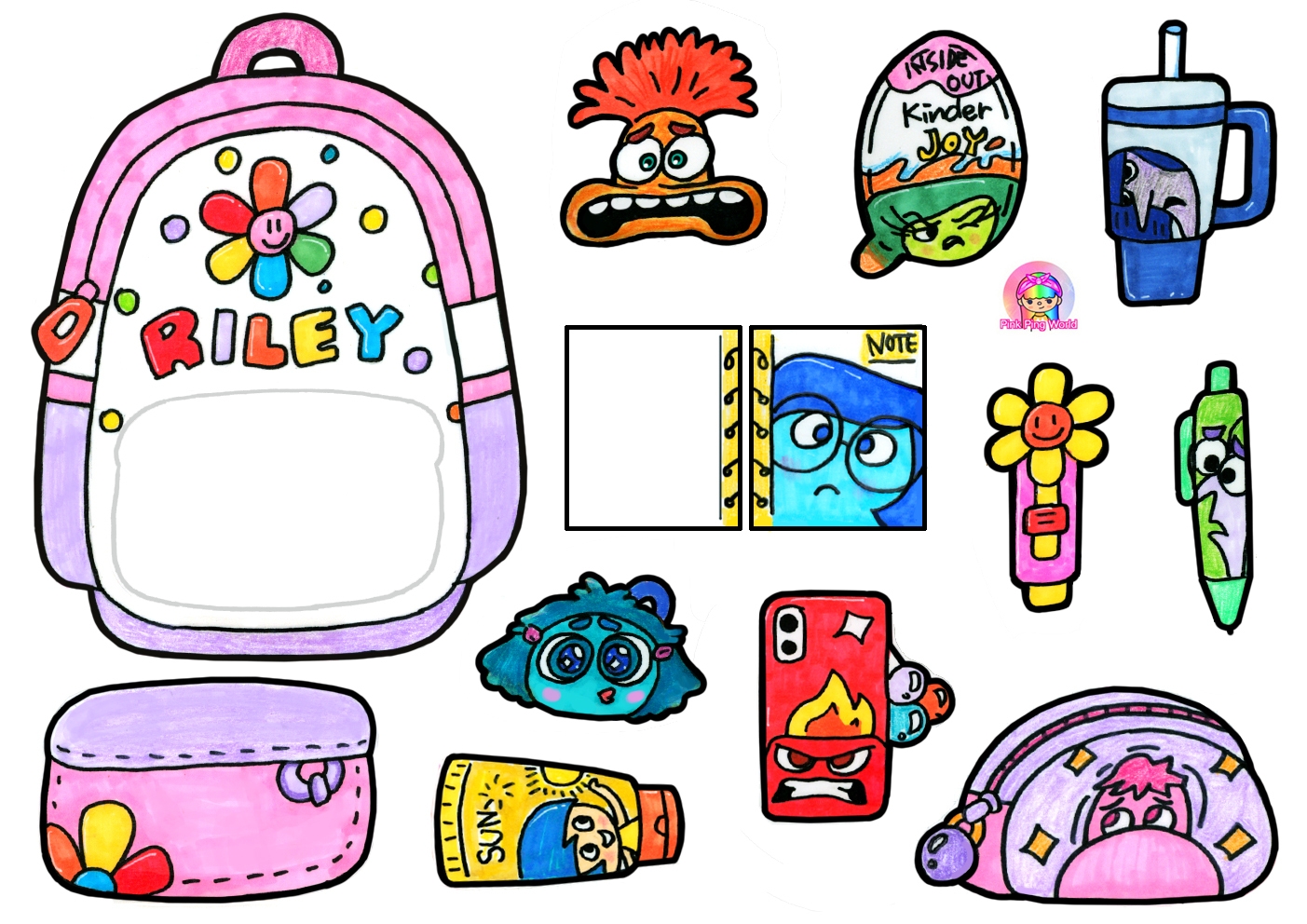 What s In My Bag Riley Inside Out 2 Paper Crafts Click To View On Ko fi