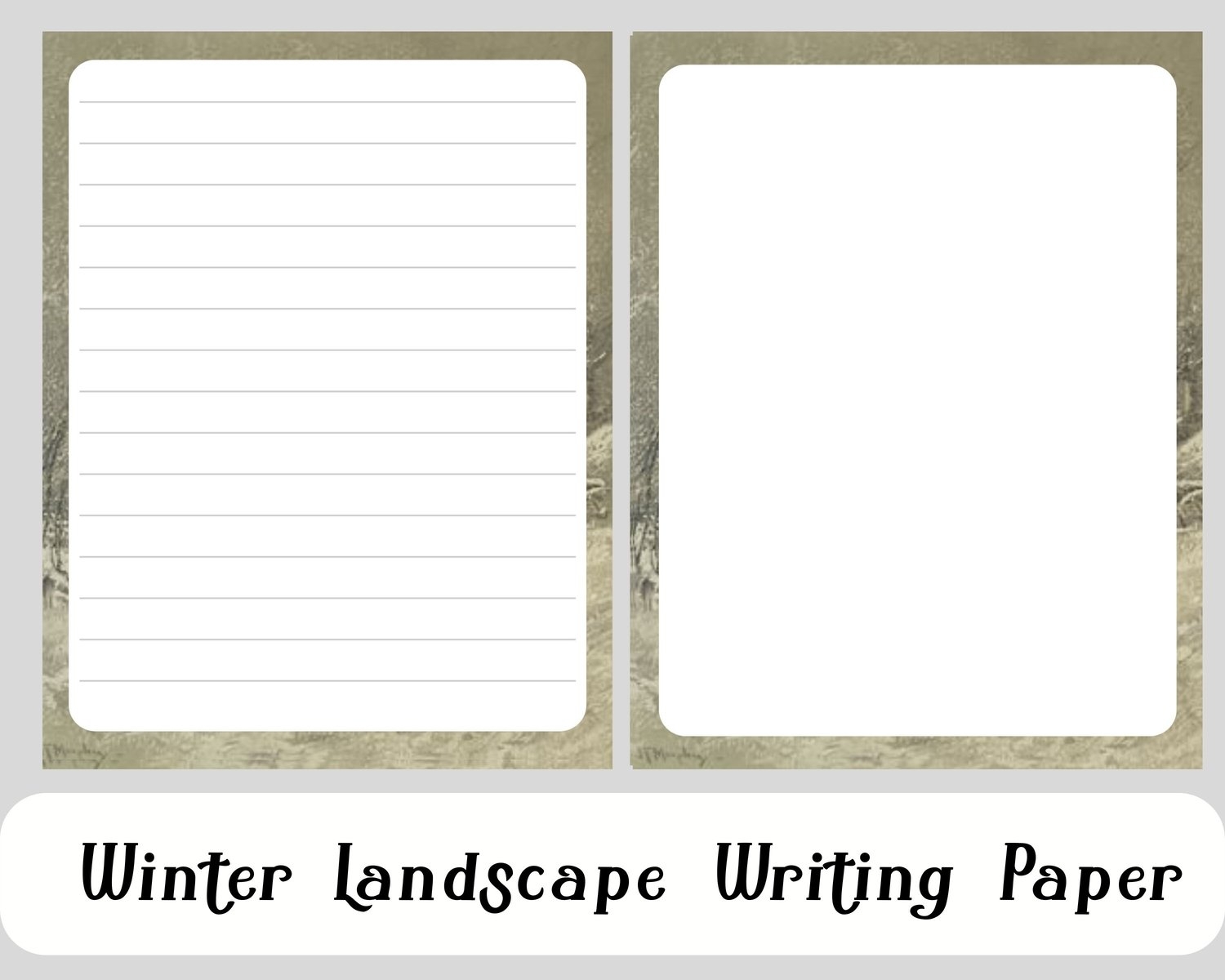 Lined Paper Landscape Printable
