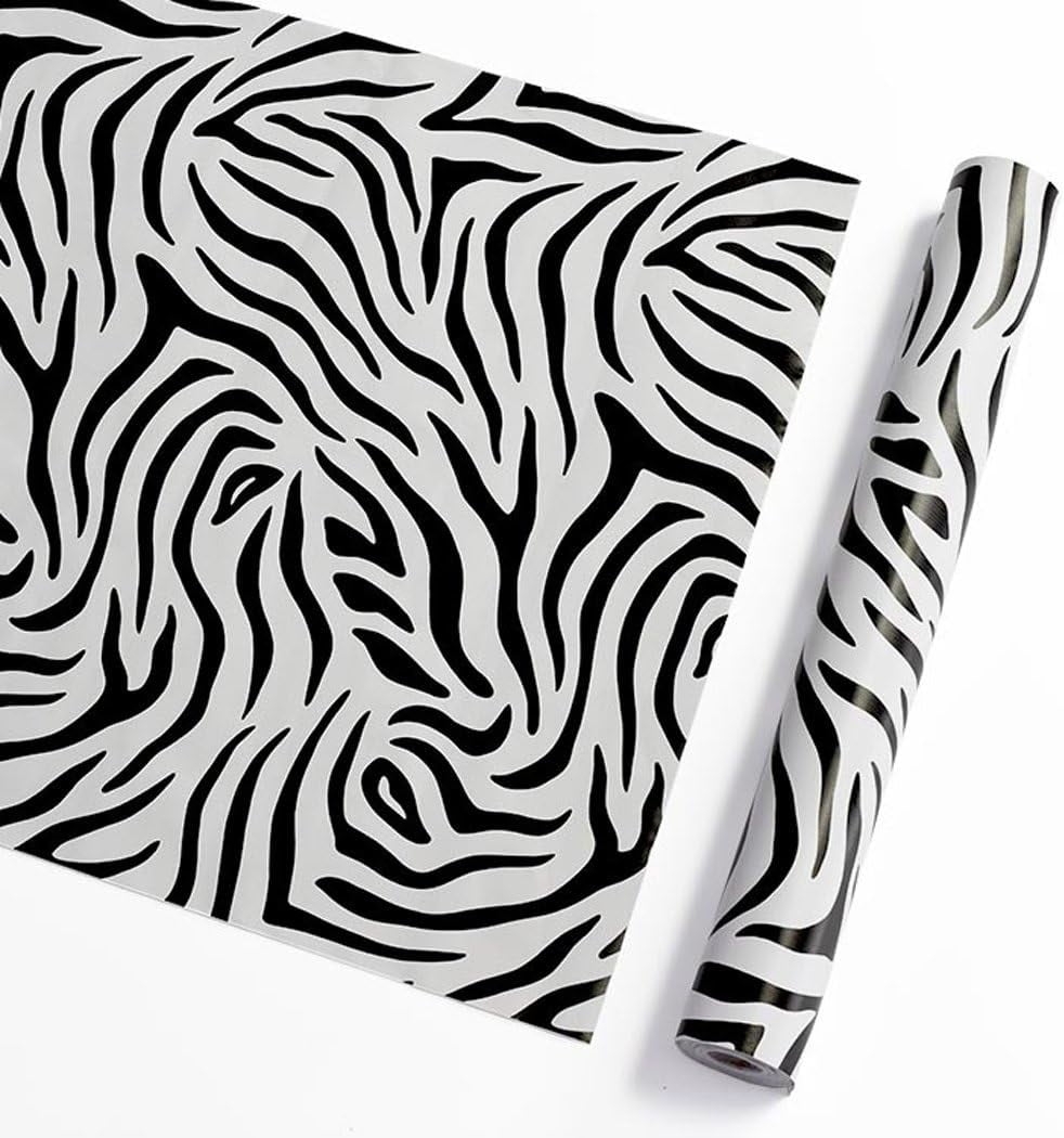 Zebra Print Self Adhesive Vinyl Contact Paper Removable Water Resistant Shelf Liner For Cabinets Drawers Dressers Eco Friendly Furniture Sticker Wallpaper Roll Easy To Install Durable Walmart
