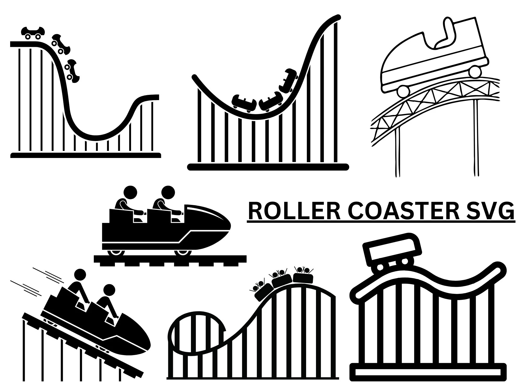 Paper Roller Coaster Template Etsy